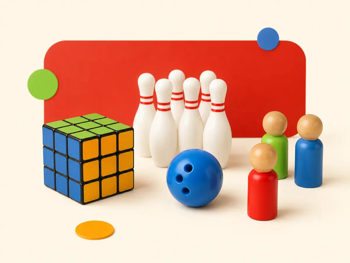 Classic games in the KiddieLoot color palette