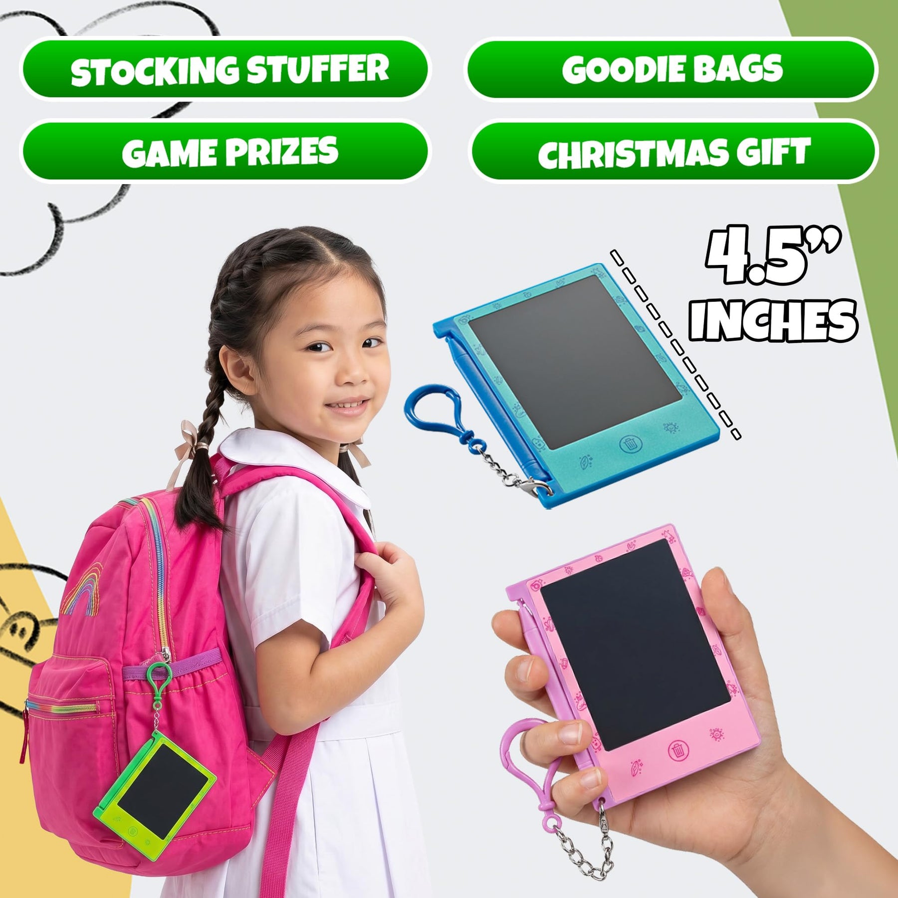Mini LCD Writing Tablet for Kids - (Pack of 24) 4.5 Inch Colorful Doodle Board Drawing Pads - Educational Sketch Drawing Tablet Toys for Girls & Boys, Goodie Bags, Birthday Gifts, Party Favors, Prizes