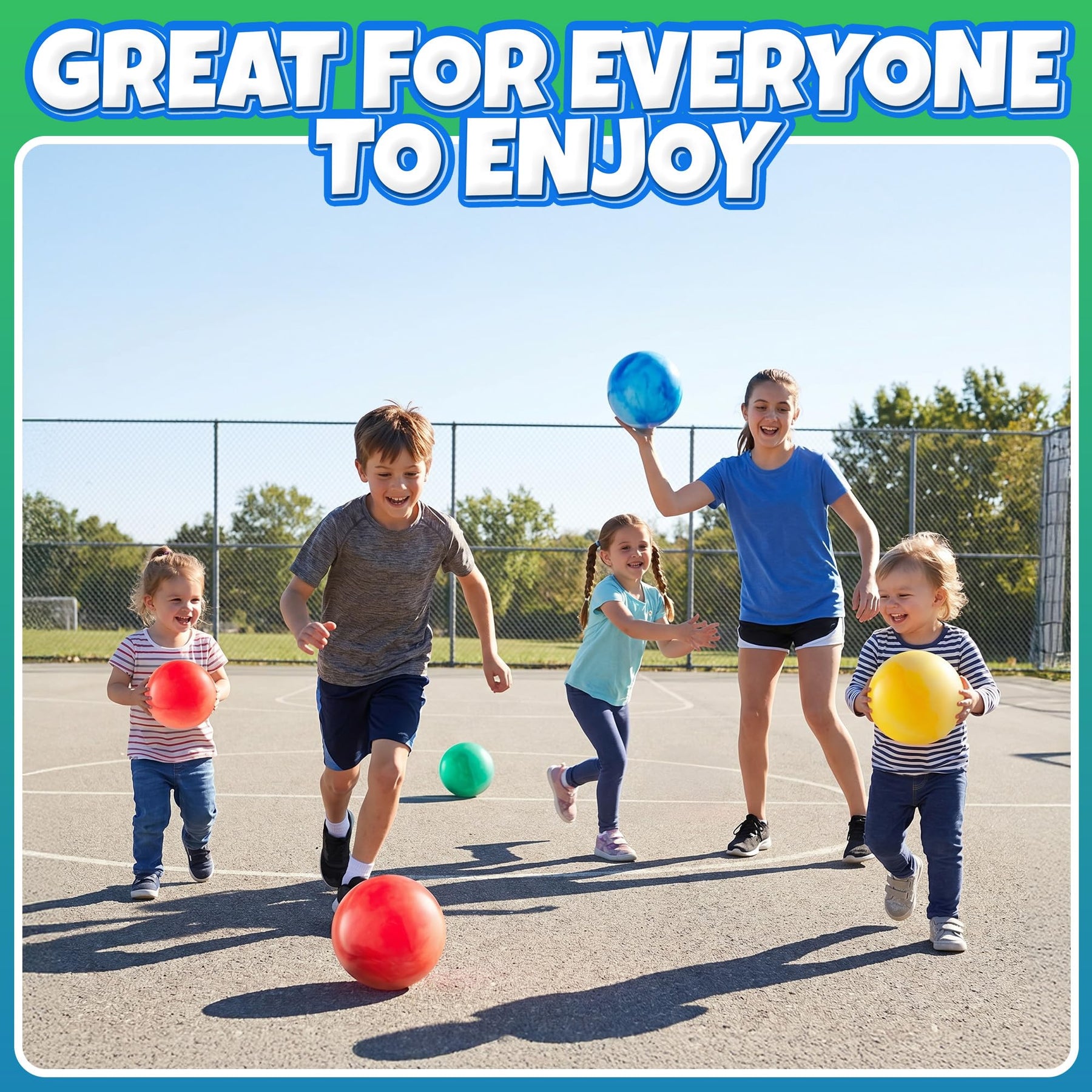 KiddieLoot Toddler Playground Balls (5 Pack) - 5-Inch Marbleized Inflatable Activity Balls for Kids - Soft Bouncy Vinyl Balls for Toddlers, Preschool, Daycare, Backyard Games & Fun Outdoor Play
