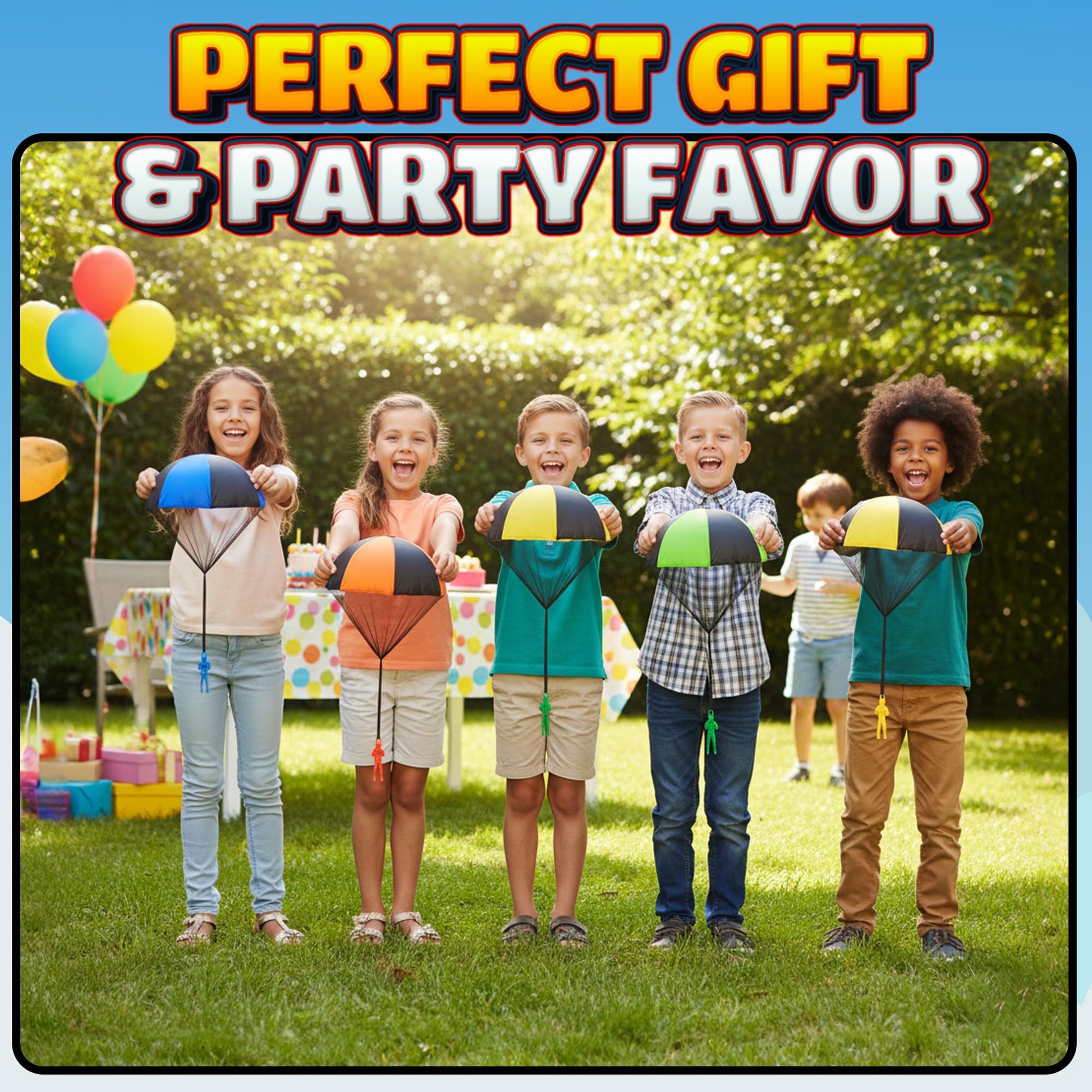 Parachute Toys for Kids - (Pack of 4) Tangle-Free Throwing Parachute Army Figures in Bright Colors - Outdoor Flying Toys for Kids Ages 4-8, Party Favors, Birthday Gifts, Boys & Girls Ages 3+
