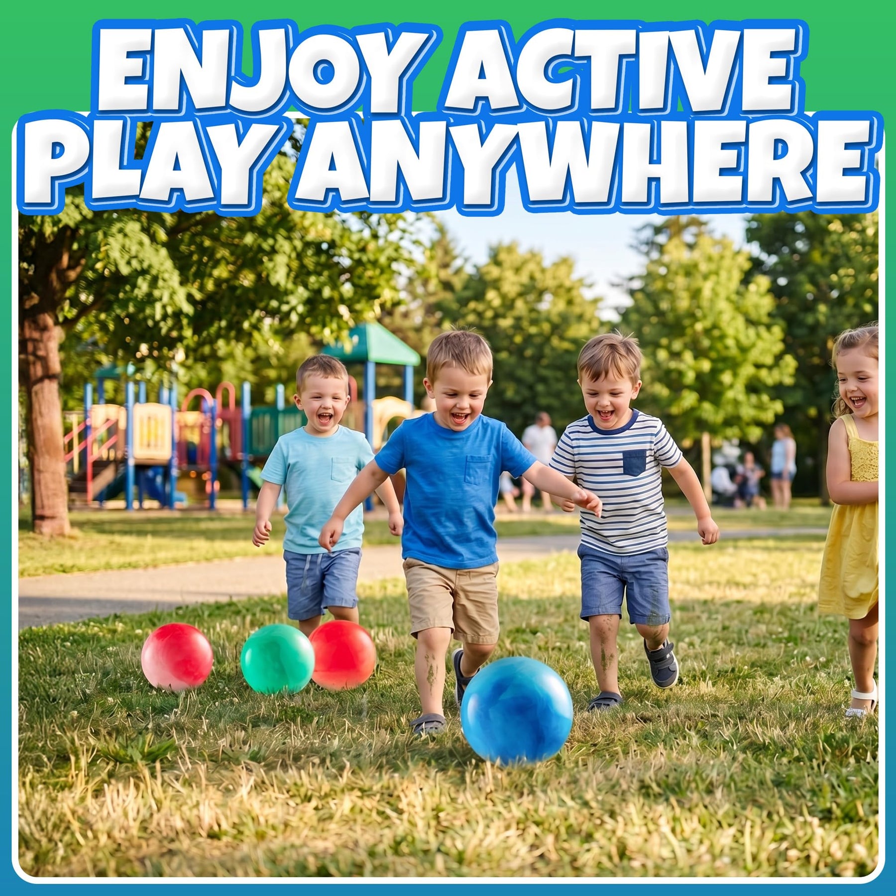 KiddieLoot Toddler Playground Balls (5 Pack) - 5-Inch Marbleized Inflatable Activity Balls for Kids - Soft Bouncy Vinyl Balls for Toddlers, Preschool, Daycare, Backyard Games & Fun Outdoor Play